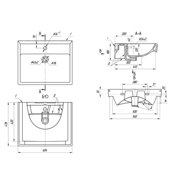 Раковина Bellezza Q-60 4660018640061